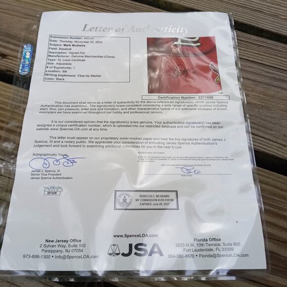 Autographed Mark McGwire Baseball Cap JSA COA Vintage St Louis Cardinals Hat TEI - Picture 3 of 11